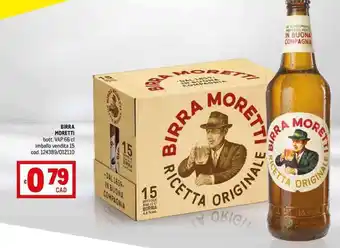 Metro BIRRA MORETTI bott. VAP 66 cl offerta