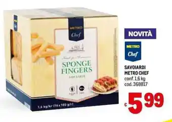 Metro SAVOIARDI METRO CHEF conf. 1,6 kg offerta