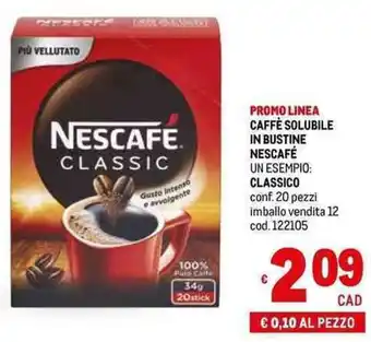 Metro CAFFÈ SOLUBILE IN BUSTINE NESCAFÉ CLASSICO offerta