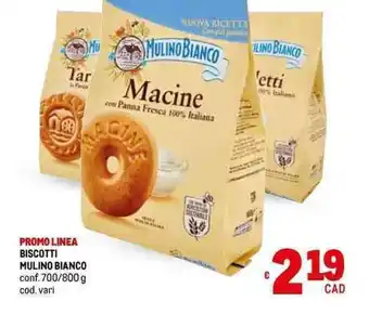 Metro BISCOTTI MULINO BIANCO conf. 700/800 g offerta