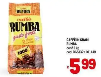 Metro CAFFÈ IN GRANI RUMBA conf. 1 kg offerta