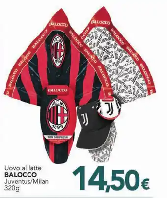 Altasfera Uovo al latte BALOCCO Juventus/Milan 320g offerta
