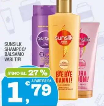 Splendidi e Splendenti SUNSILK SHAMPOO/ BALSAMO VARI TIPI offerta