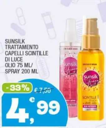 SUNSILK TRATTAMENTO CAPELLI SCINTILLE DI LUCE OLIO 75 ML/ SPRAY 200 ML