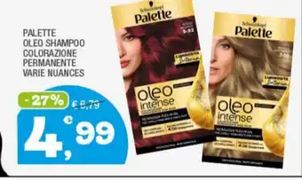 Splendidi e Splendenti PALETTE OLEO SHAMPOO COLORAZIONE PERMANENTE VARIE NUANCES offerta