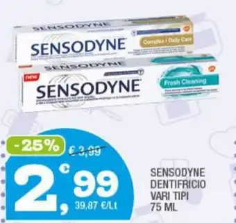 Splendidi e Splendenti SENSODYNE DENTIFRICIO VARI TIPI 75 ML offerta