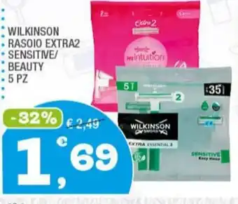 Splendidi e Splendenti WILKINSON RASOIO EXTRA2 SENSITIVE/ BEAUTY 5 PZ offerta