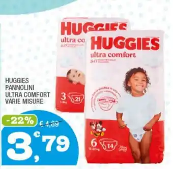 Splendidi e Splendenti HUGGIES PANNOLINI ULTRA COMFORT VARIE MISURE offerta