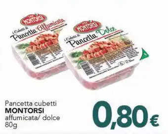 Altasfera Pancetta cubetti MONTORSI affumicata/ dolce 80g offerta
