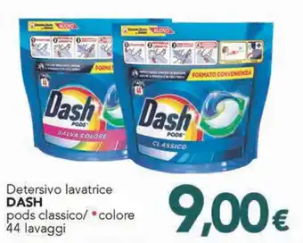 Altasfera Detersivo lavatrice DASH pods classico/colore 44 lavaggi offerta
