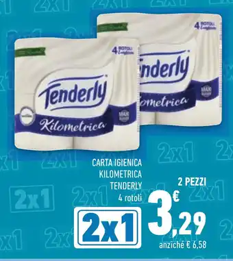 Conad CARTA IGIENICA KILOMETRICA TENDERLY 4 rotoli offerta