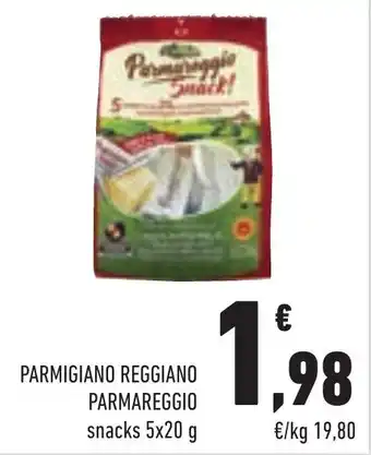 Conad PARMIGIANO REGGIANO PARMAREGGIO snacks 5x20 g offerta