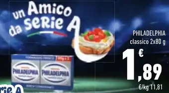 Conad PHILADELPHIA classico 2x80 g offerta