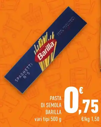 Conad PASTA DI SEMOLA BARILLA vari tipi 500 g offerta