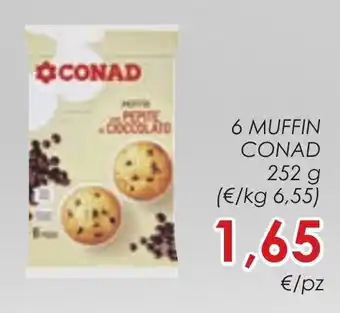 Conad 6 MUFFIN CONAD 252 g offerta