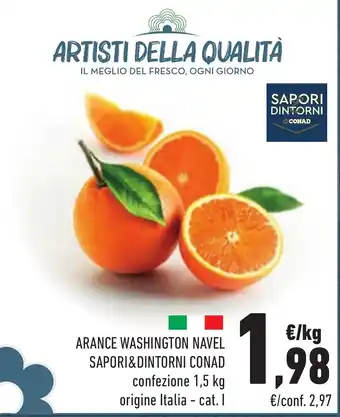 Conad ARANCE WASHINGTON NAVEL SAPORI&DINTORNI CONAD 1,5 kg offerta