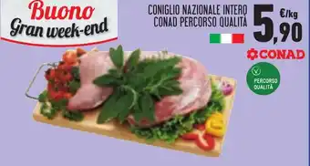 Conad CONIGLIO NAZIONALE INTERO CONAD PERCORSO QUALITÀ offerta