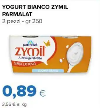 Tigre YOGURT BIANCO ZYMIL PARMALAT 2 pezzi - gr 250 offerta