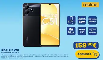Euronics REALME C51 256GB/6GB INT+NFC offerta