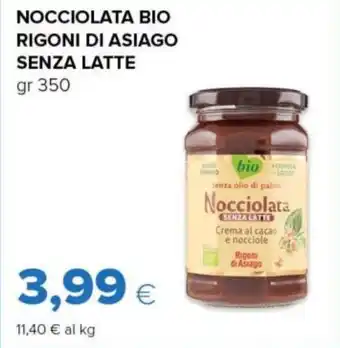 Tigre NOCCIOLATA BIO RIGONI DI ASIAGO SENZA LATTE gr 350 offerta