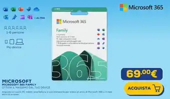 Euronics MICROSOFT MICROSOFT 365 FAMILY offerta