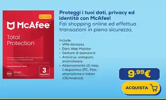 Euronics McAfee Total Protection offerta