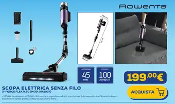 Euronics Rowenta SCOPA ELETTRICA SENZA FILO X-FORCE FLEX 9.60 (MOD. RH2037) offerta