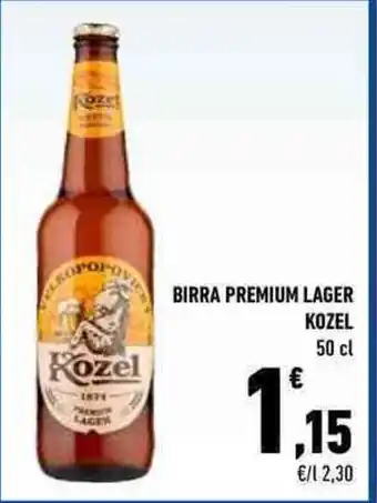 Conad City BIRRA PREMIUM LAGER KOZEL 50 cl offerta