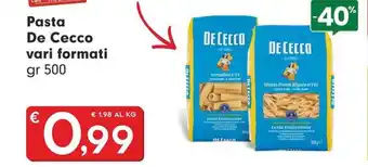 DeSpar Express Pasta De Cecco vari formati gr 500 offerta