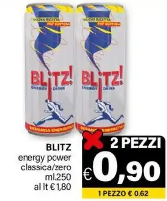 Ard Discount BLITZ energy power classica/zero ml 250 offerta