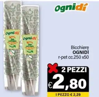 Ard Discount Bicchiere OGNIDI r-pet cc.250x50 offerta