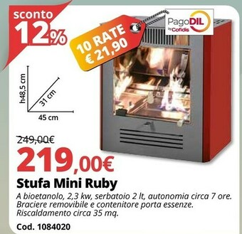 Brico Io Stufa Mini Ruby offerta