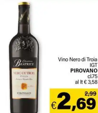 Ard Discount Vino Nero di Troia IGT PIROVANO cl.75 al It offerta