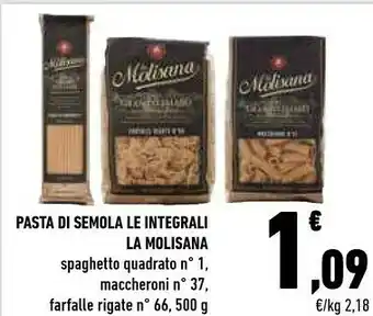 Conad La Molisana Pasta Di Semola Le Integrali offerta