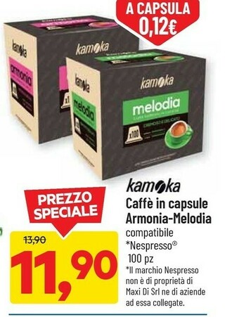 DPiù Kamoka Cialde caffè offerta