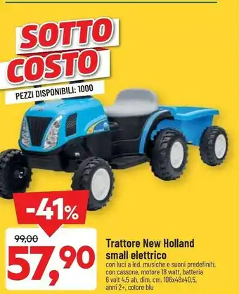DPiù New Holland Trattore Small Elettrico offerta