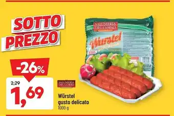 DPiù Salumeria del corso Würstel Di Pollo E Tacchino 1000 G(ml) offerta