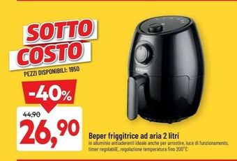 DPiù Beper Friggitrice Ad Aria 2 Litri offerta