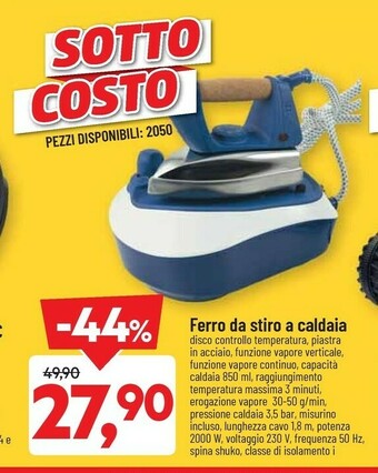 DPiù Ferro Da Stiro A Caldaia offerta