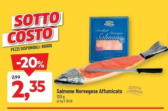 DPiù Gioia di Mare - Salmone Norvegese Affumicato 120 g(ml) offerta