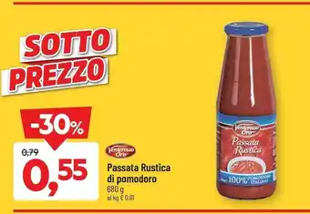 DPiù Verderosso oro Passata Rustica 100% Pomodori Italiani offerta