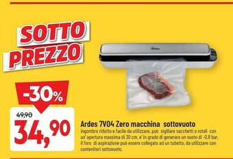 DPiù Ardes 7v04 Zero Macchina Sottovuoto offerta