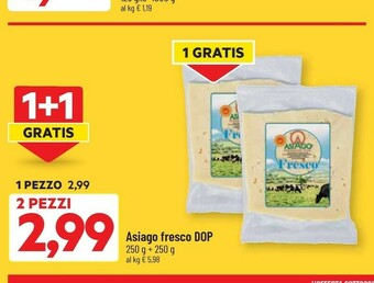 DPiù Asiago Fresco Dop offerta