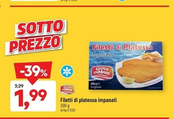 DPiù Gioia di mare Filetti Di Platessa Impanati offerta