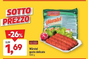 DPiù Salumeria del corso Würstel Di Pollo E Tacchino 1000 G(ml) offerta