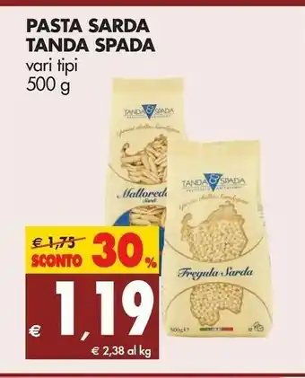 Tigros Tanda & Spada - Fregula Sarda I Primi Dalla Sardegna 500 G(ml) offerta