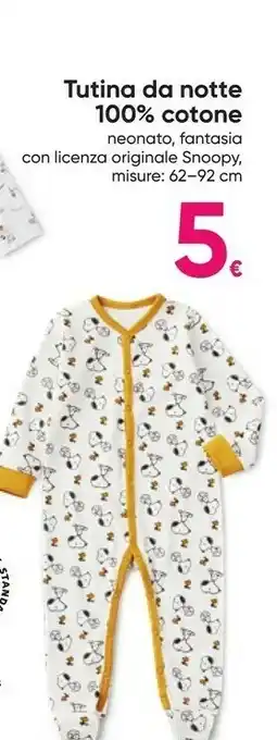 Tutina Da Notte 100% Cotone Neonato