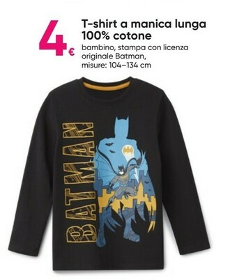 Pepco T-Shirt A Manica Lunga 100% Cotone Bambino offerta