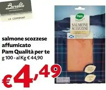 Borello Supermercati Pam Salmone Scozzese Affumicato offerta