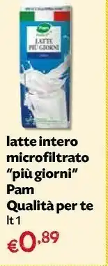 Borello Supermercati Pam Qualità Per Te Latte Intero Microfiltrato Più Giorni offerta